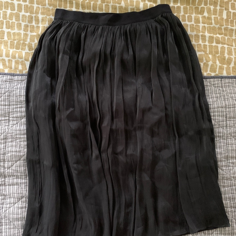 A new day black pleated midi skirt
